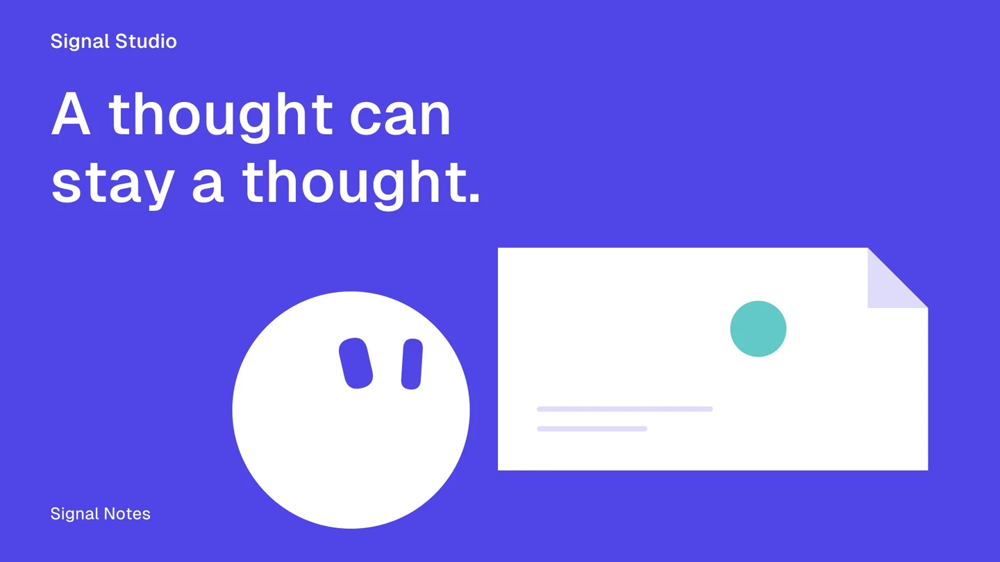 White Dot rests beside a white folded note holding one cyan circle, on an indigo field.